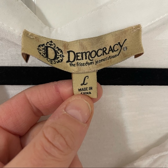 Cream Democracy embroidered shirt - Picture 4 of 8